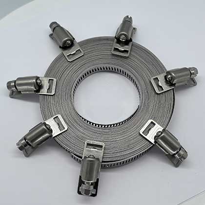 American Type Tape 8mm bandwidth 304 strap self-made American stainless steel through hole steel band
