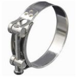 single-head solid power hose clamp stainless steel