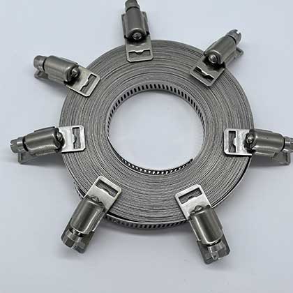American Type Tape 8mm bandwidth 304 strap self-made American stainless steel through hole steel band