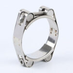 Color-coated zinc two-head solid power hose clamp
