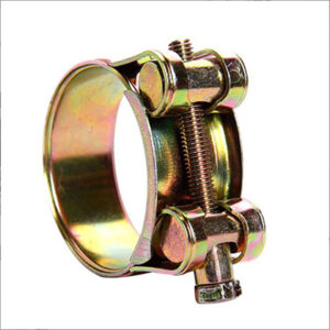 Color-coated zinc single-head solid power hose clamp