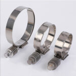 American type Perforated band Heavy duty high strength high torque hose clamp with washer and liner