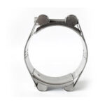 Color-coated zinc two-head solid power hose clamp