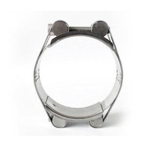 Color-coated zinc two-head solid power hose clamp