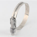 American type Perforated band Heavy duty high strength high torque hose clamp with washer and liner