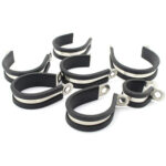 Heavy duty rubber lined R type 15mm cushioned fixing hose clamp