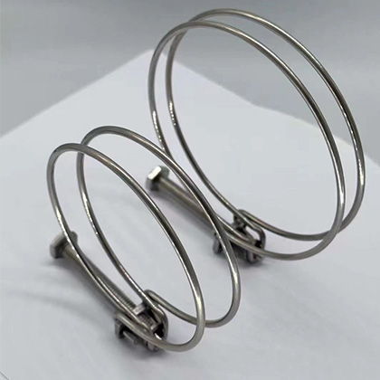Double Wire Hose Clamp 304 Stainless Steel Pipe Clamps Adjustable 10-45mm