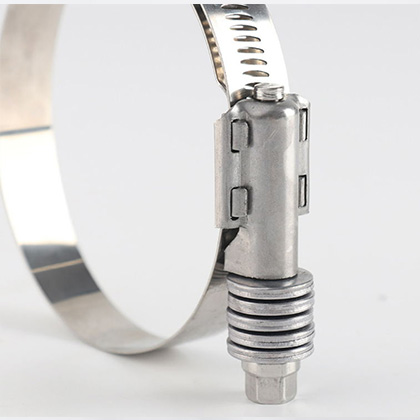 American type Perforated band Heavy duty high strength high torque hose clamp with washer and liner