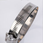 American type Perforated band Heavy duty high strength high torque hose clamp with washer and liner