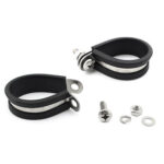 Heavy duty rubber lined R type 15mm cushioned fixing hose clamp